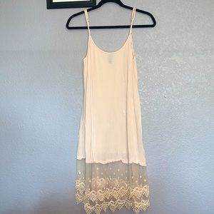Worn once cream and lace dress slip
